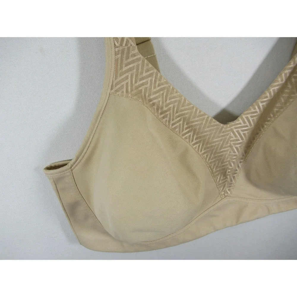 Playtex 18-Hour Bounce Control Bra 42DDD Beige Wireless 4699